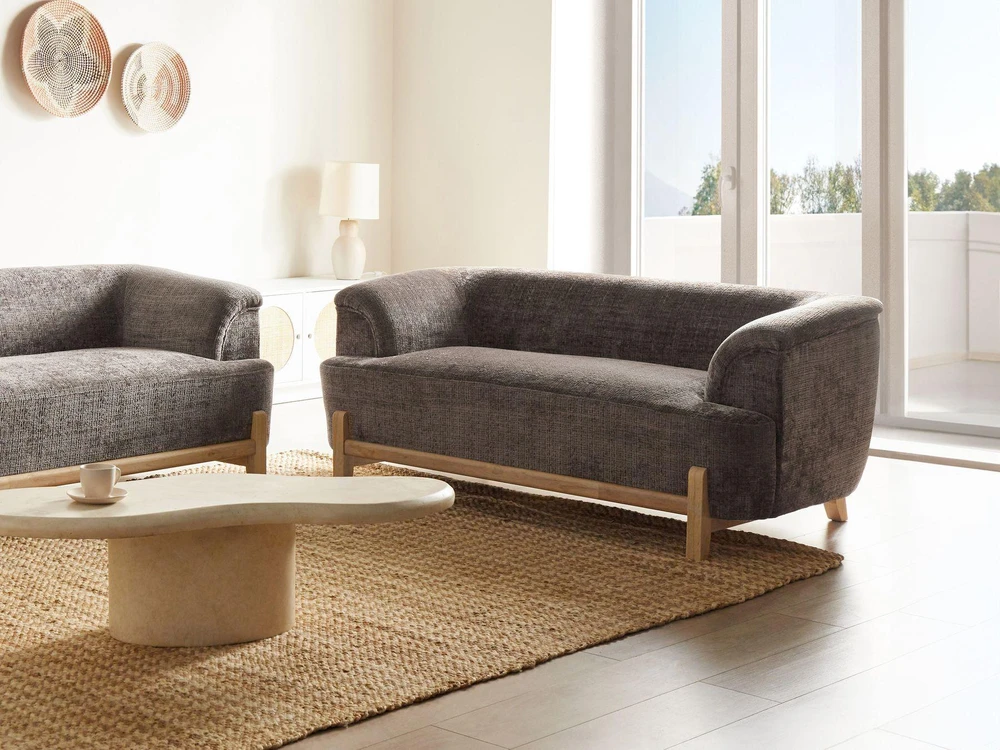 Beliani 2 vietų sofa ALNOR, šenilas, ruda