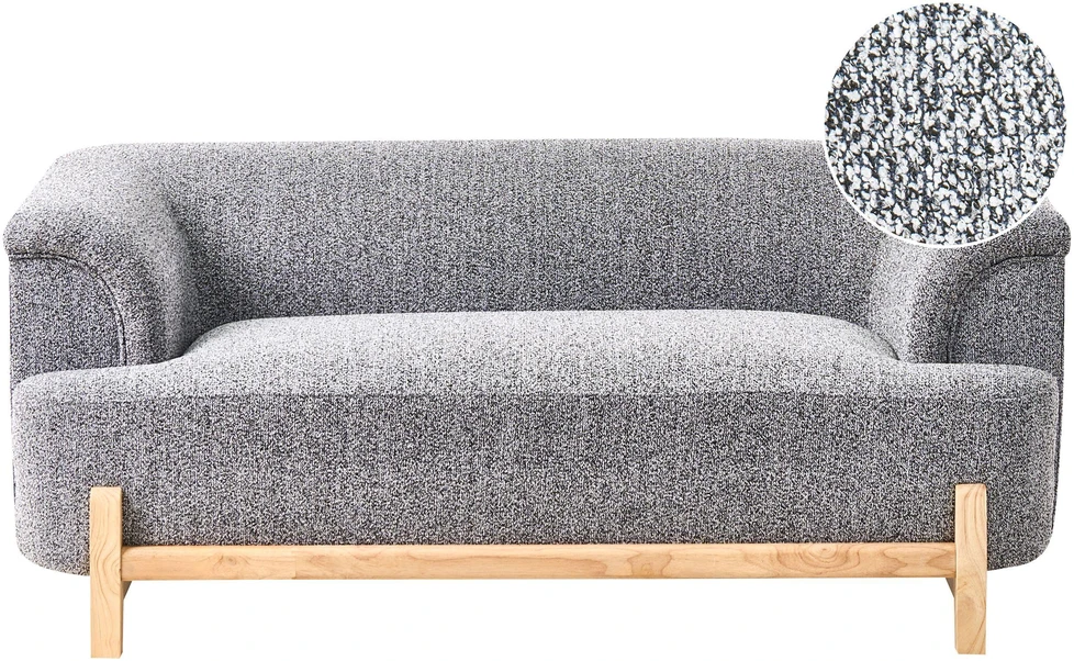 Beliani 2 vietų sofa ALNOR tamsiai pilka