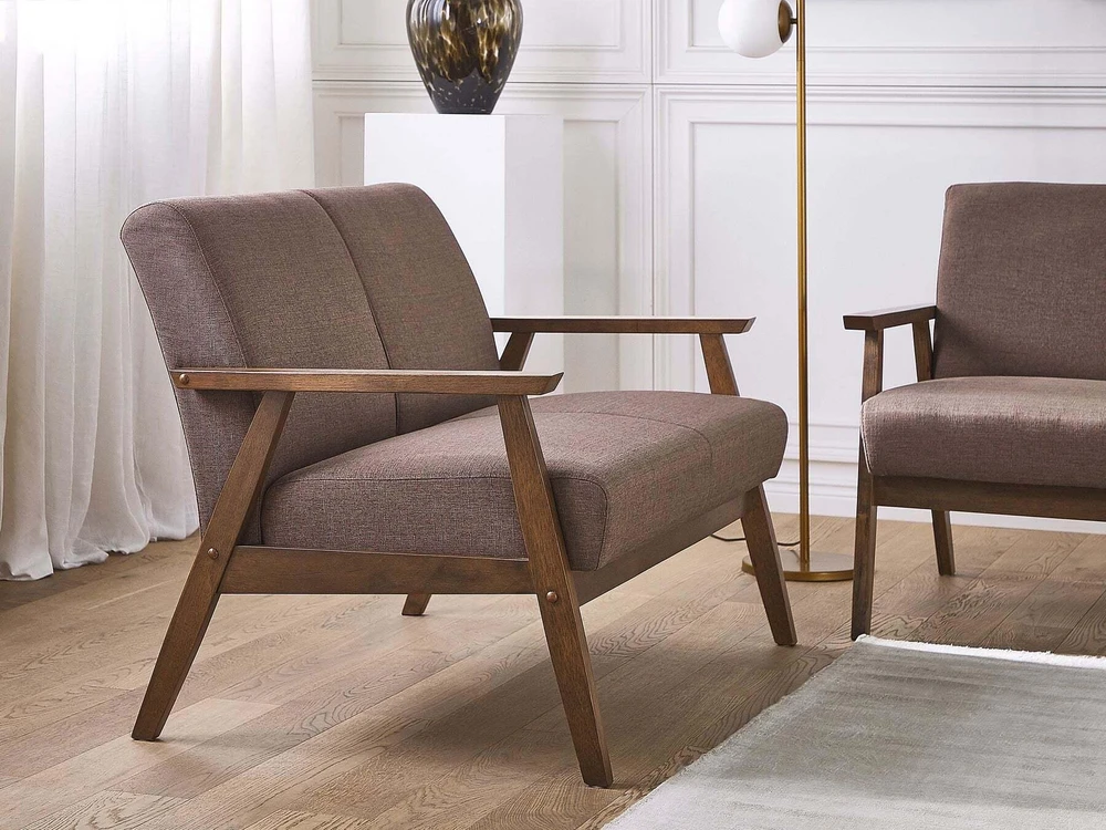Beliani 2 vietų sofa ASNES, ruda