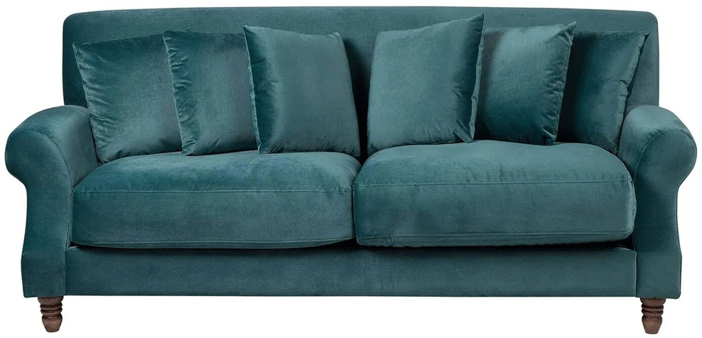 Beliani 2 vietų sofa EIKE veliūrinė, žydros spalvos