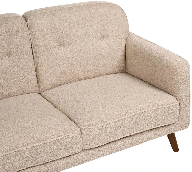 Beliani 2 vietų sofa ETTRUM, boucle, smėlio spalvos