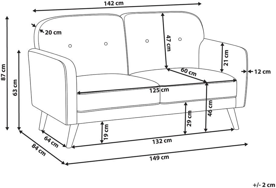 Beliani 2 vietų sofa ETTRUM, boucle, smėlio spalvos