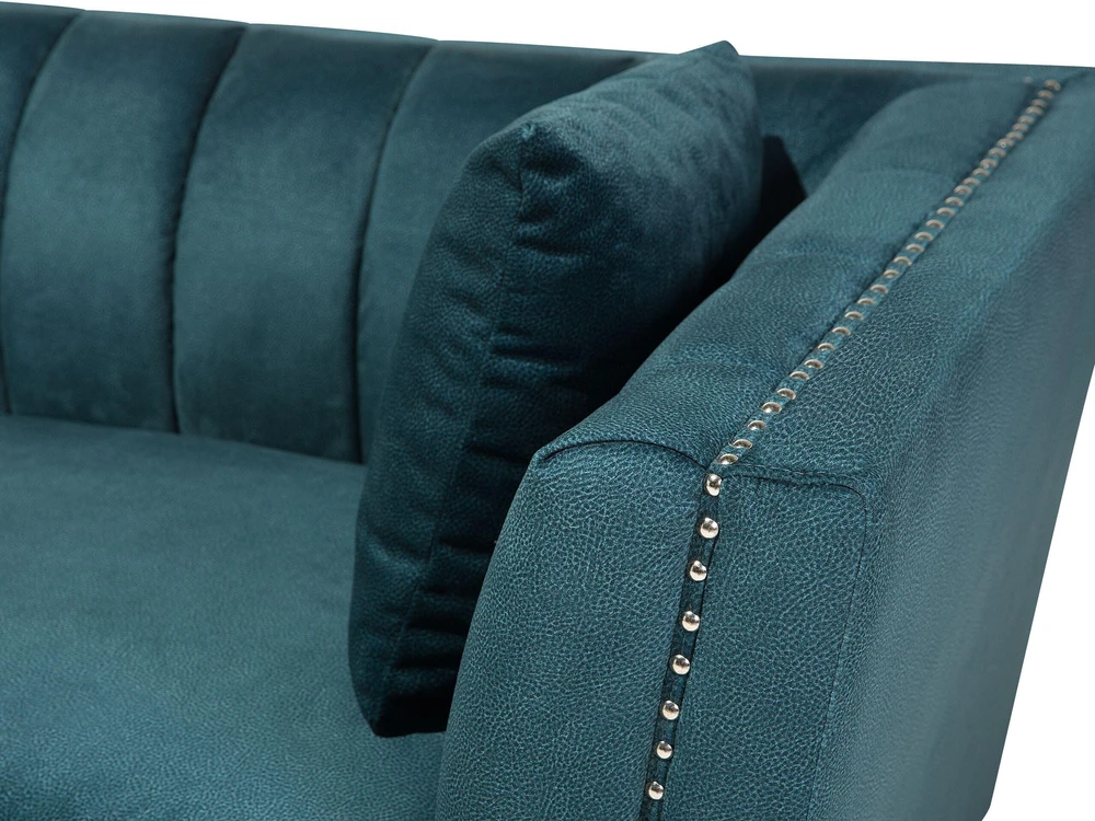 Beliani 2 vietų sofa GAULA, veliūras, žydra