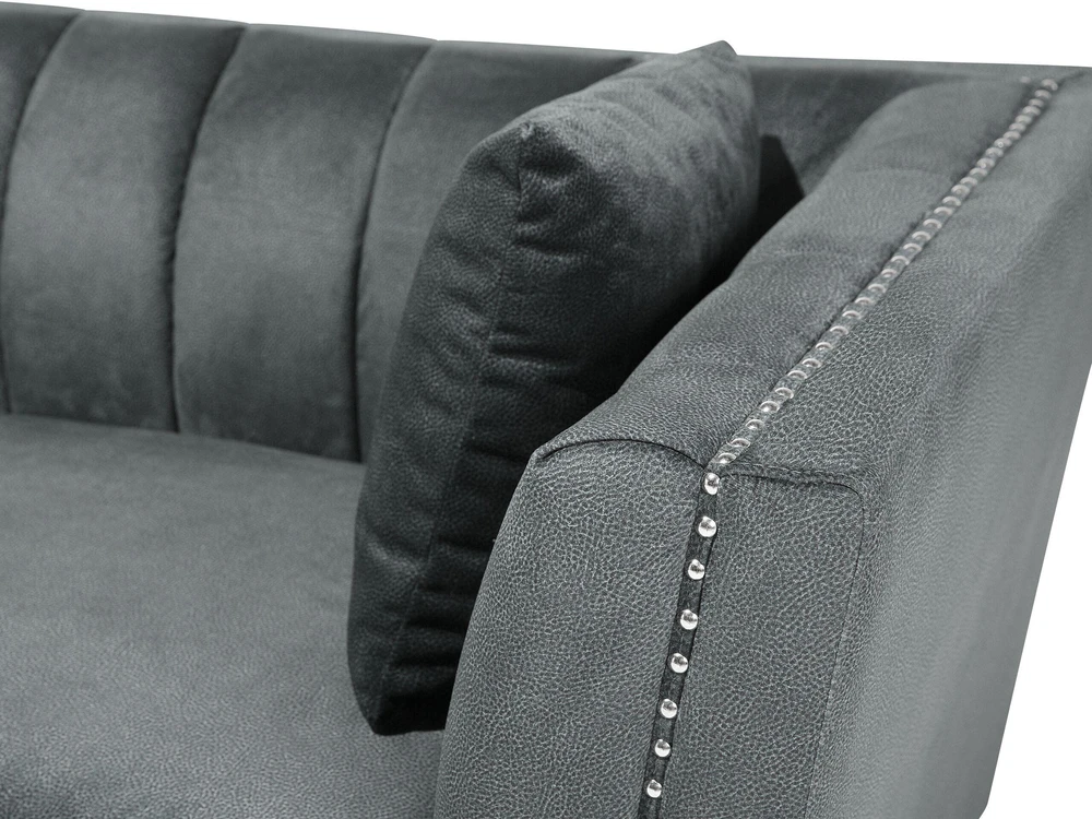 Beliani 2 vietų sofa GAULA, veliūrinė, pilka