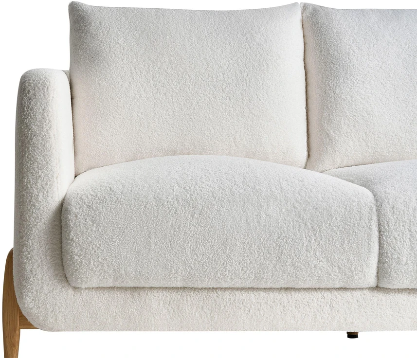 Beliani 2 vietų sofa GIMO Boucle balta