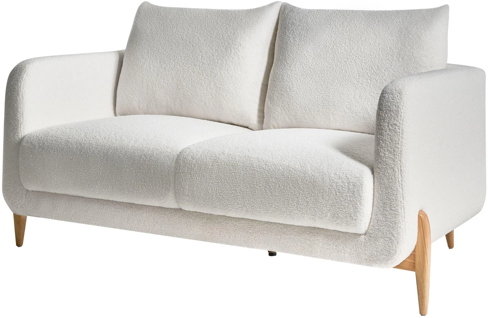 Beliani 2 vietų sofa GIMO Boucle balta