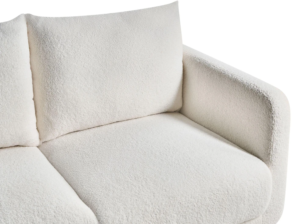 Beliani 2 vietų sofa GIMO Boucle balta