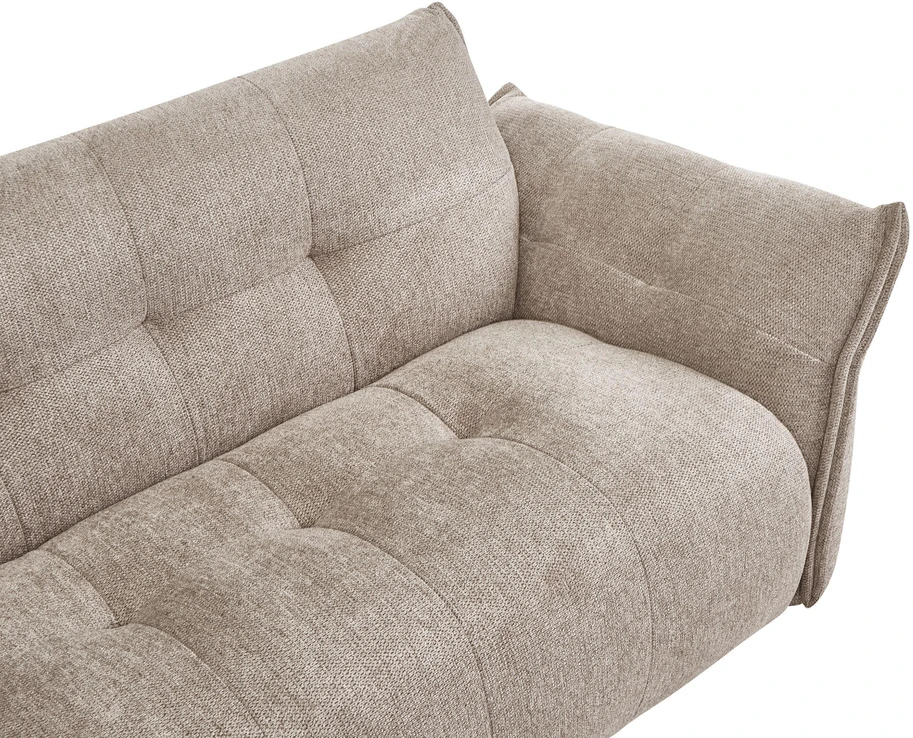 Beliani 2 vietų sofa HALBA smėlio pilkos spalvos