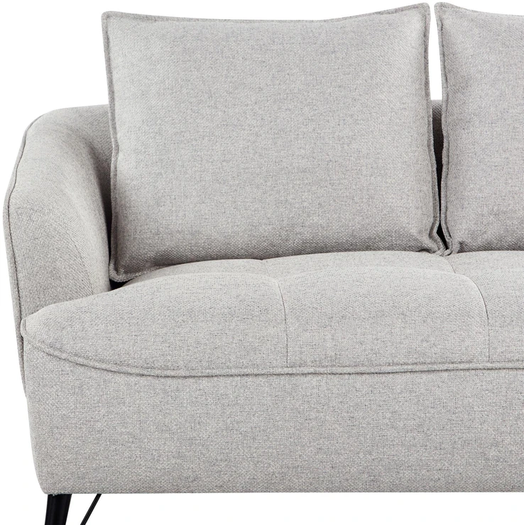 Beliani 2 vietų sofa HOBRO šviesiai pilka