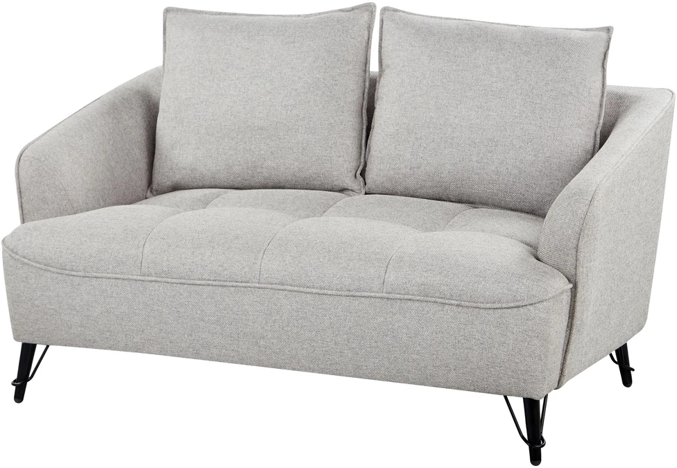 Beliani 2 vietų sofa HOBRO šviesiai pilka
