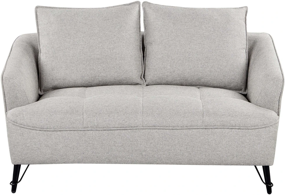 Beliani 2 vietų sofa HOBRO šviesiai pilka