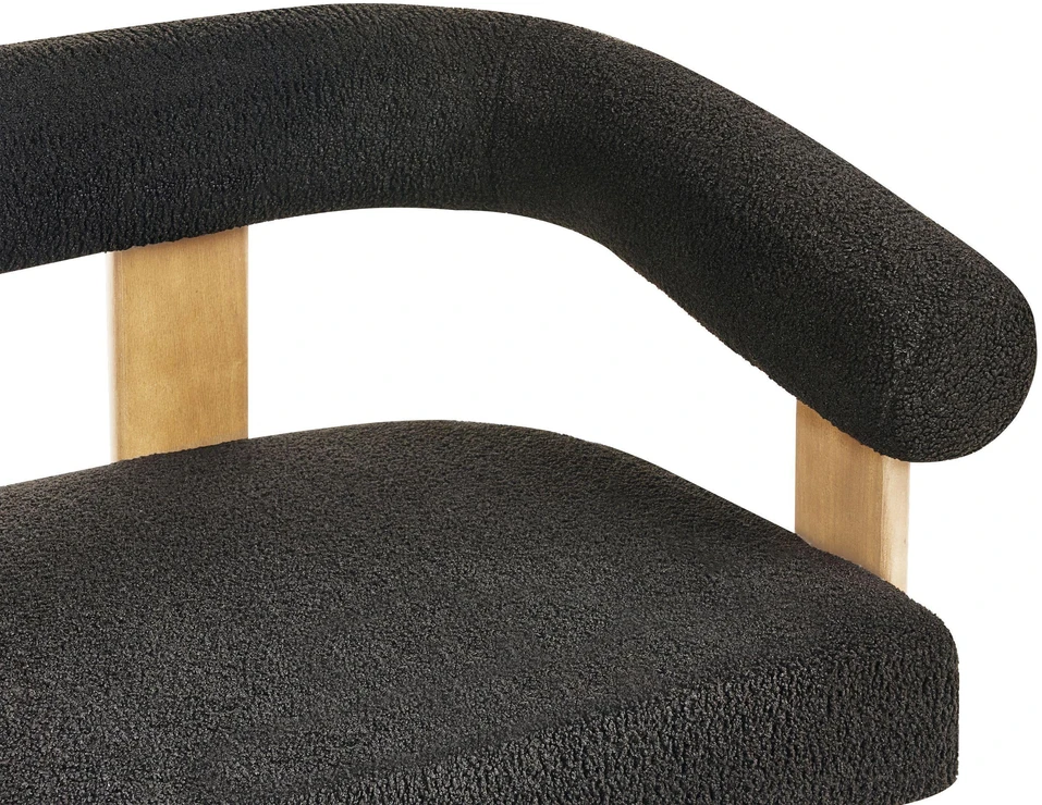 Beliani 2 vietų sofa ILBRO Boucle juoda/šviesiai ruda