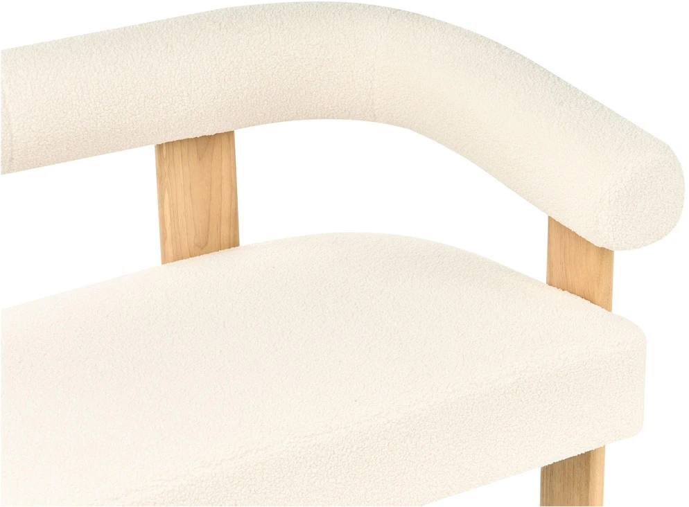 Beliani 2 vietų sofa ILBRO Boucle, kreminė balta / šviesiai ruda
