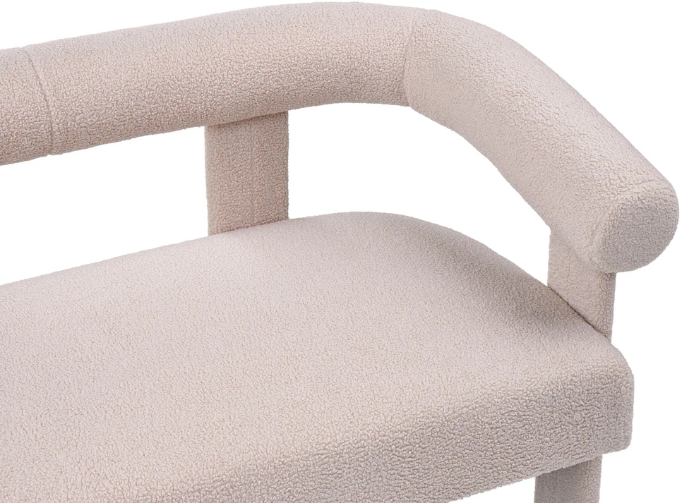 Beliani 2 vietų sofa ILBRO Boucle šviesiai smėlio spalvos