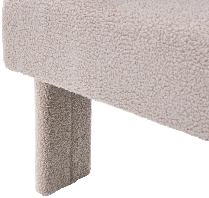 Beliani 2 vietų sofa ILBRO Boucle šviesiai smėlio spalvos