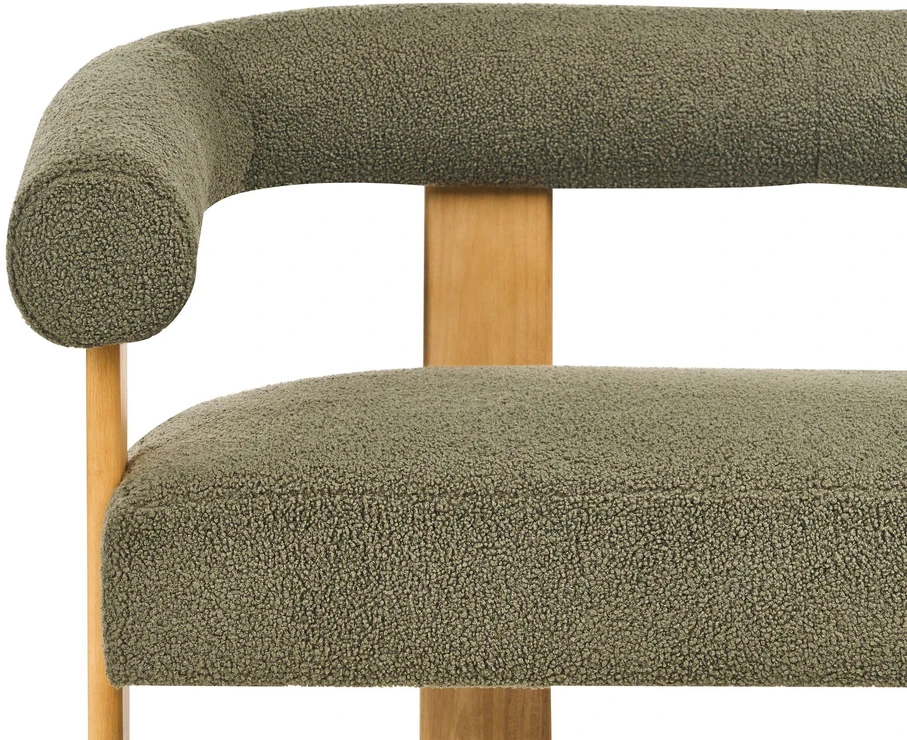 Beliani 2 vietų sofa ILBRO Boucle žalia / šviesiai ruda