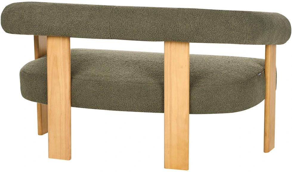 Beliani 2 vietų sofa ILBRO Boucle žalia / šviesiai ruda