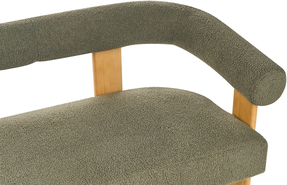 Beliani 2 vietų sofa ILBRO Boucle žalia / šviesiai ruda