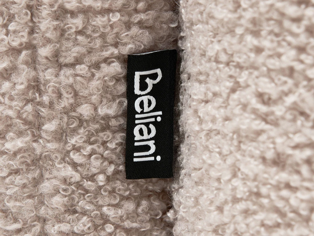 Beliani 2 vietų sofa JULE Bouclé, smėlio spalvos