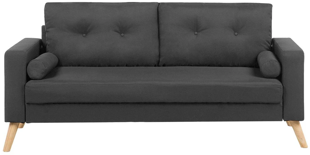 Beliani 2 vietų sofa KALMAR tamsiai pilka