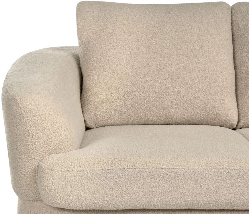 Beliani 2 vietų sofa KJAER Boucle šviesiai smėlio spalvos