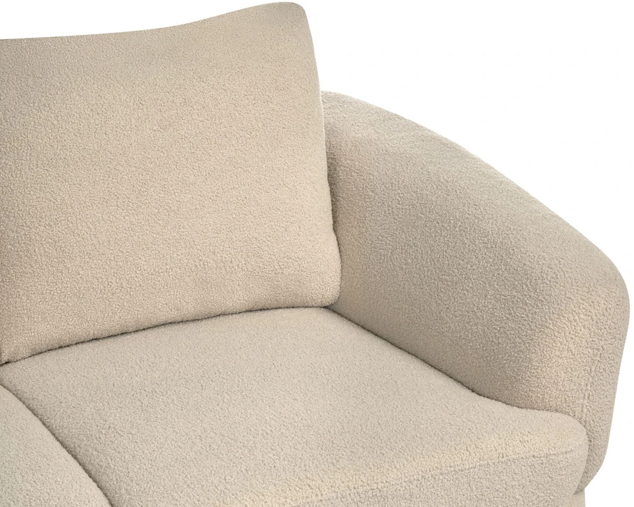 Beliani 2 vietų sofa KJAER Boucle šviesiai smėlio spalvos