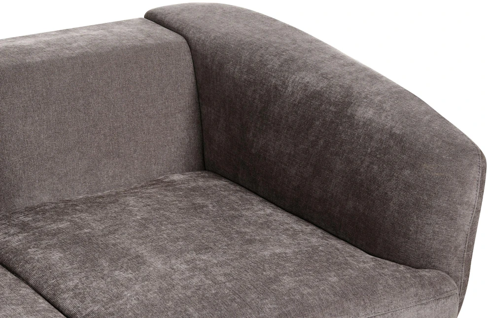 Beliani 2 vietų sofa KJAER, šenilas, smėlio ir pilkos spalvos