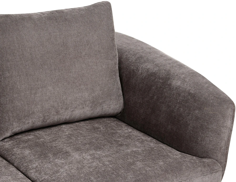 Beliani 2 vietų sofa KJAER, šenilas, smėlio ir pilkos spalvos