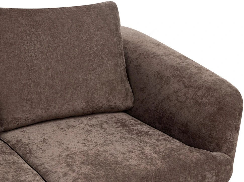 Beliani 2 vietų sofa KJAER, šenilas, tamsiai ruda
