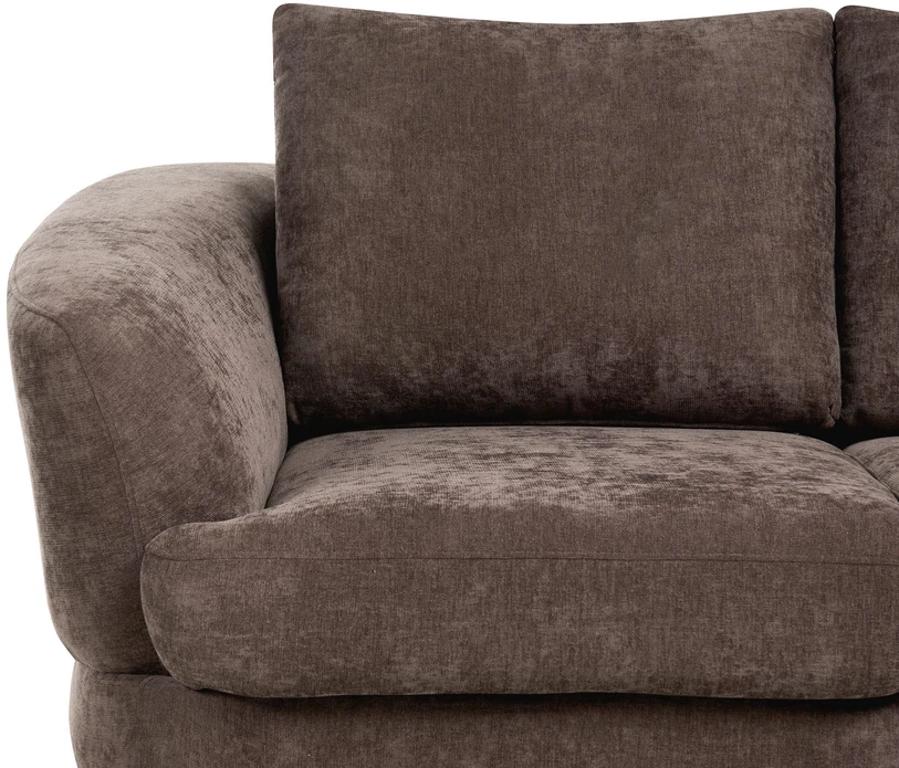Beliani 2 vietų sofa KJAER, šenilas, tamsiai ruda