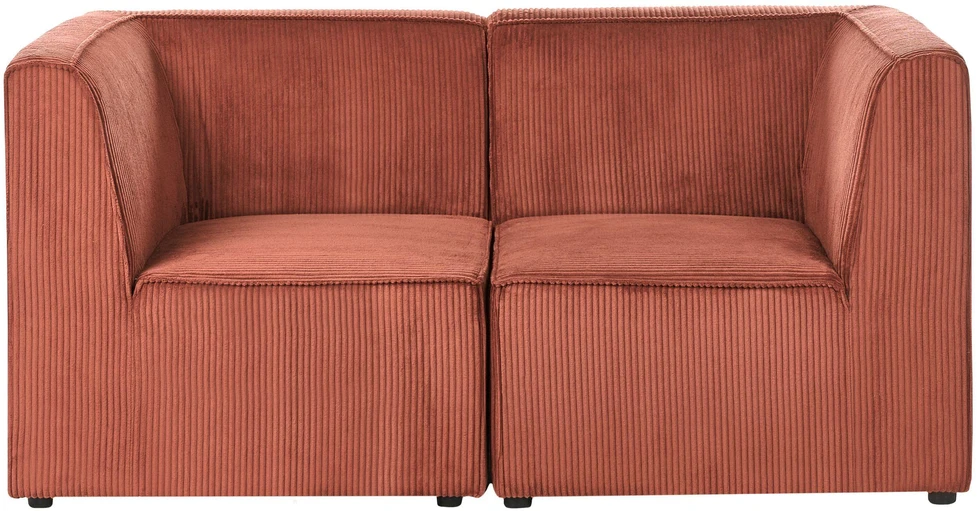 Beliani 2 vietų sofa LEMVIG aukso rudos spalvos velvetas