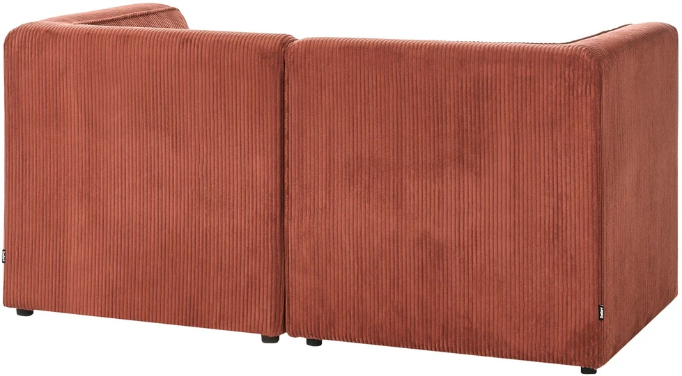 Beliani 2 vietų sofa LEMVIG aukso rudos spalvos velvetas