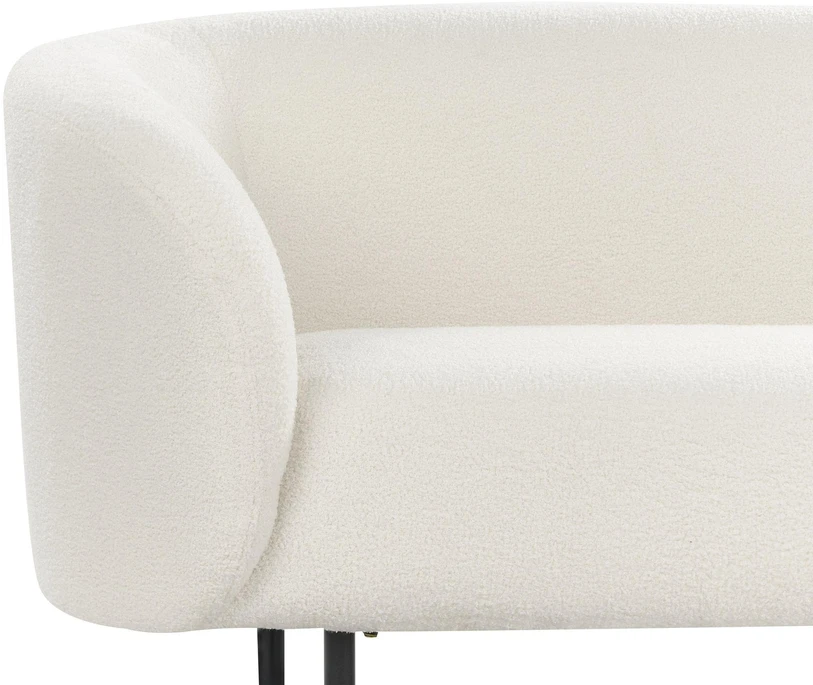 Beliani 2 vietų sofa LOEN Boucle balta