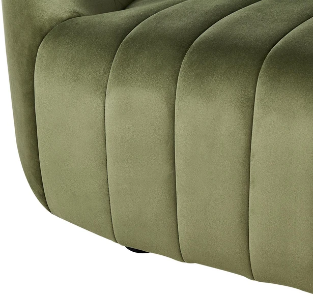 Beliani 2 vietų sofa MALUNG veliūrinė tamsiai žalia