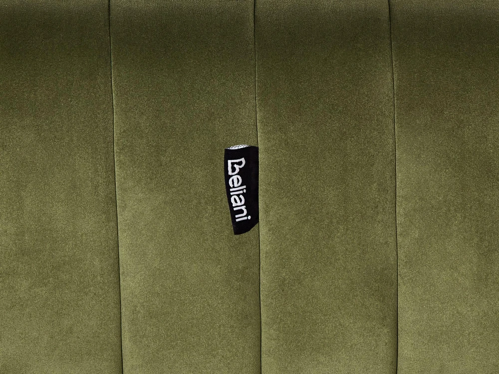 Beliani 2 vietų sofa MALUNG veliūrinė tamsiai žalia