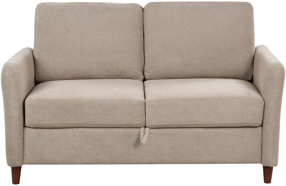 Beliani 2 vietų sofa MARE smėlio-pilkos spalvos su daiktadėže
