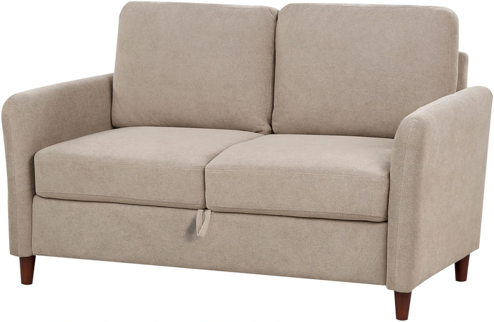 Beliani 2 vietų sofa MARE smėlio-pilkos spalvos su daiktadėže