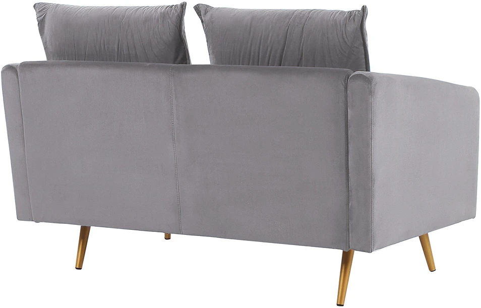 Beliani 2 vietų sofa MAURA veliūrinė pilka