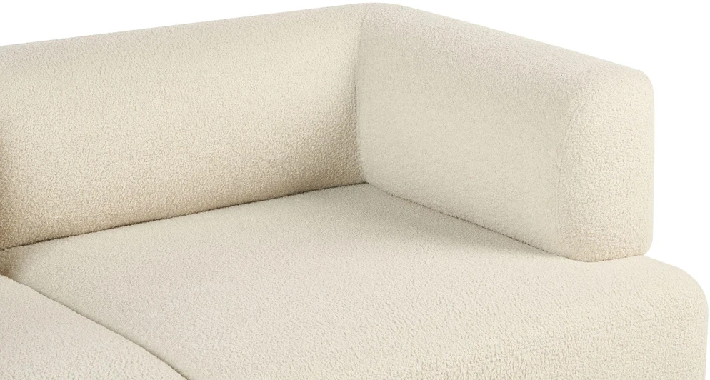 Beliani 2 vietų sofa MOVIK Boucle, kreminės spalvos