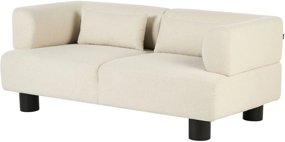Beliani 2 vietų sofa MOVIK Boucle, kreminės spalvos