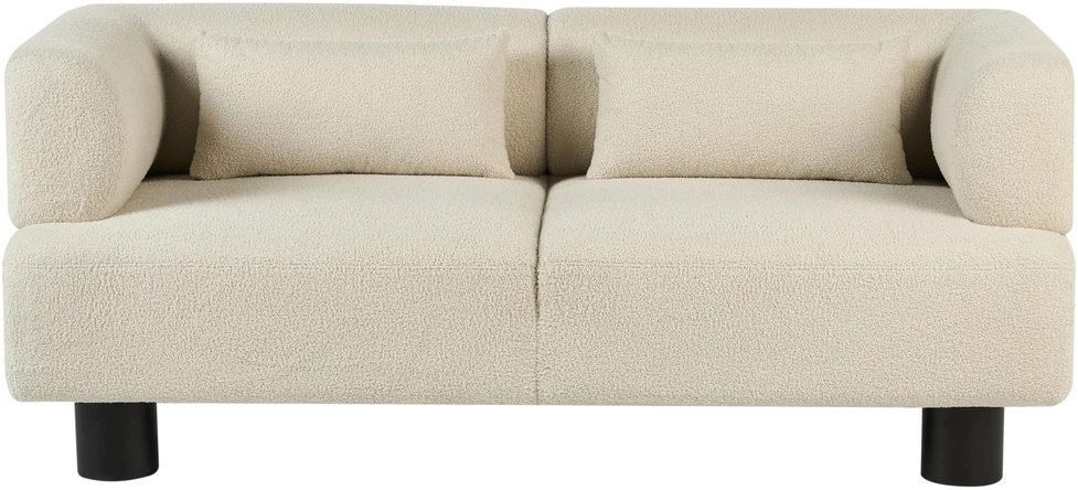 Beliani 2 vietų sofa MOVIK Boucle, kreminės spalvos