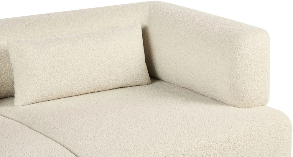 Beliani 2 vietų sofa MOVIK Boucle, kreminės spalvos