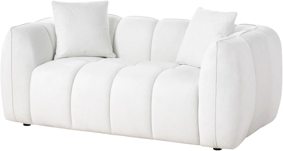 Beliani 2 vietų sofa NESS, kreminė balta