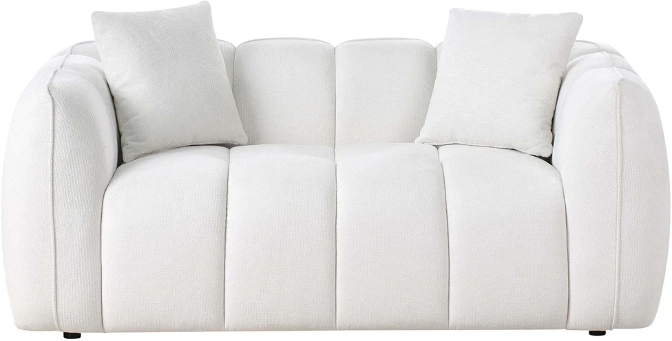 Beliani 2 vietų sofa NESS, kreminė balta
