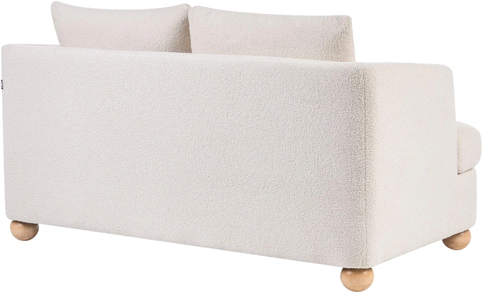 Beliani 2 vietų sofa RATTVIK Boucle kreminės baltos spalvos