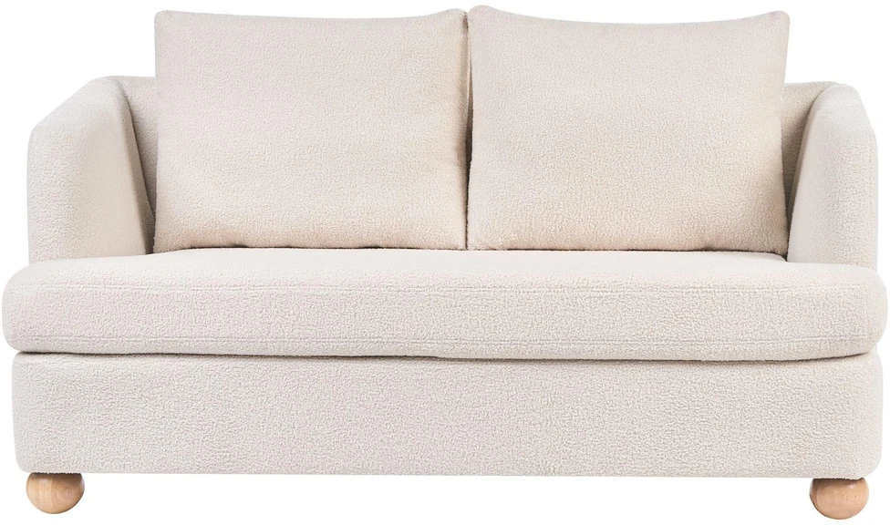 Beliani 2 vietų sofa RATTVIK Boucle kreminės baltos spalvos