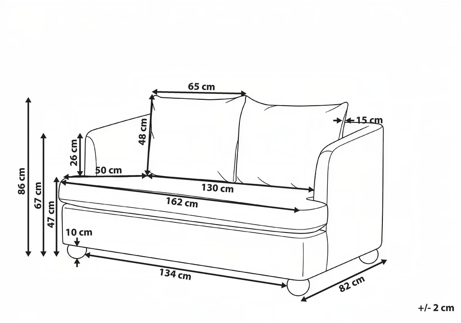 Beliani 2 vietų sofa RATTVIK Boucle kreminės baltos spalvos