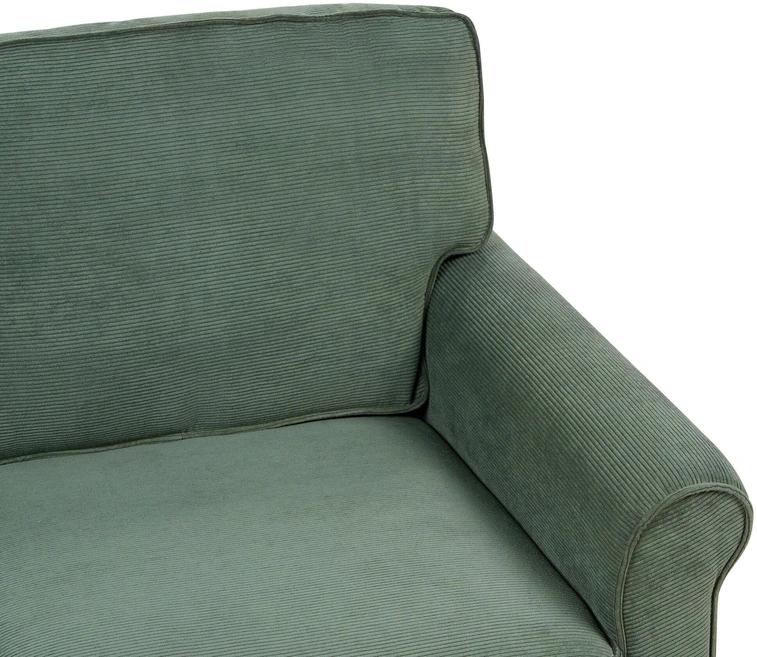 Beliani 2 vietų sofa RONNEBY, kordas, tamsiai žalia