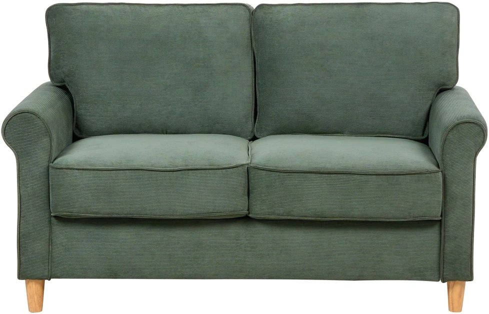 Beliani 2 vietų sofa RONNEBY, kordas, tamsiai žalia