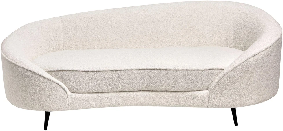 Beliani 2 vietų sofa SAVAR Bouclé balta